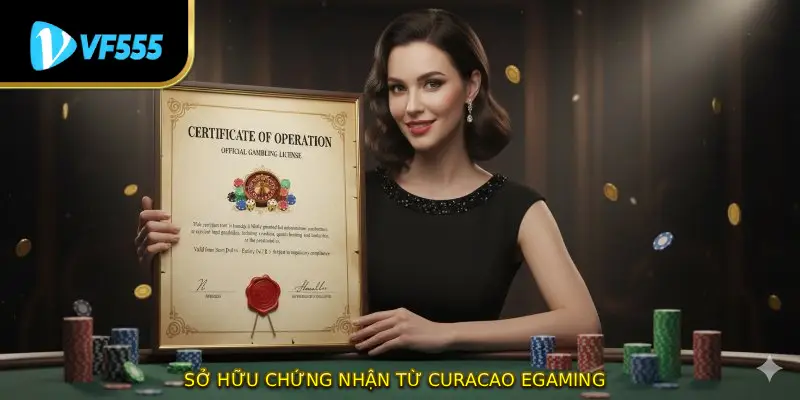 Sở hữu chứng nhận từ Curacao eGaming